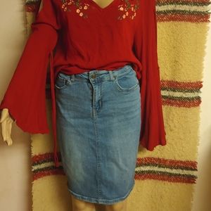 Super comfy denim jean skirt